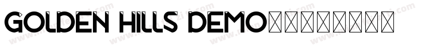 GOLDEN HILLS DEMO字体字体转换